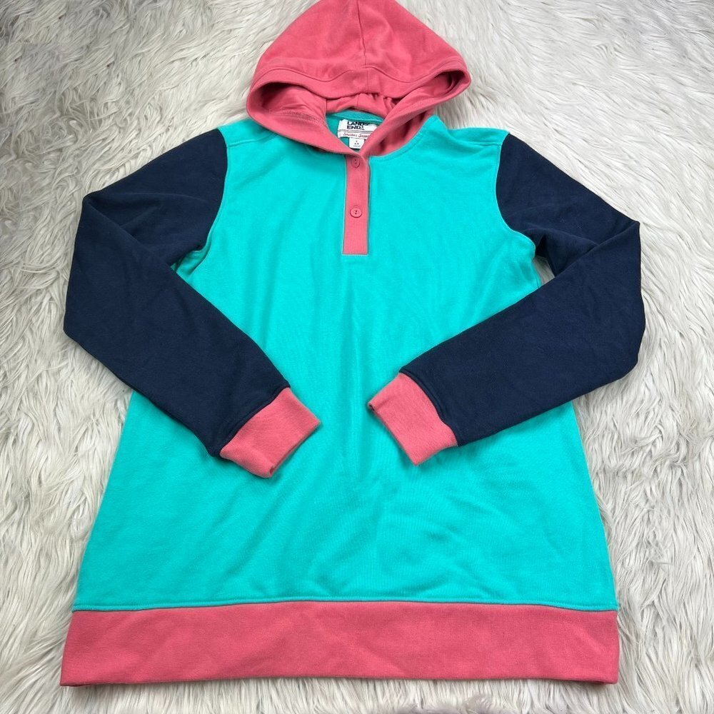 Lands' End Women's Henley Pullover Hoodie‎